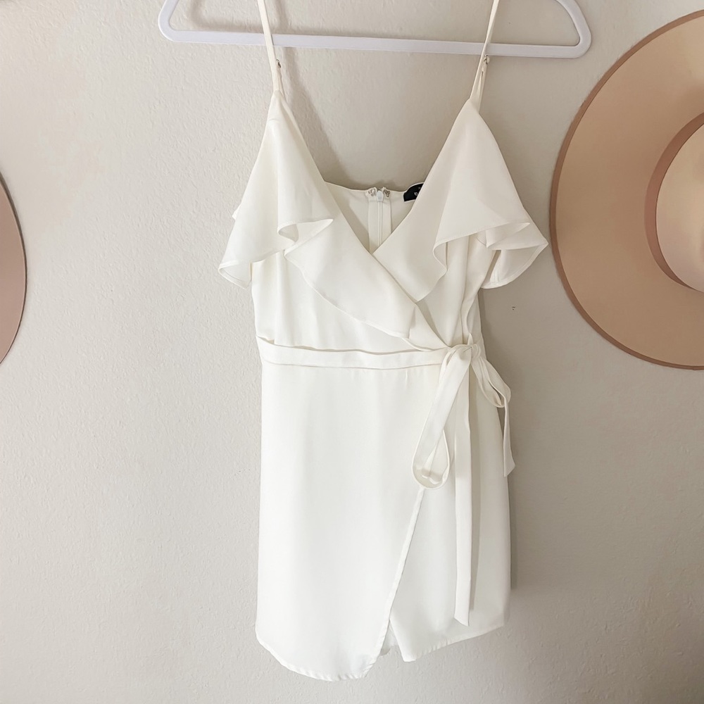 Forever 21 Flounce Wrap-Front Romper